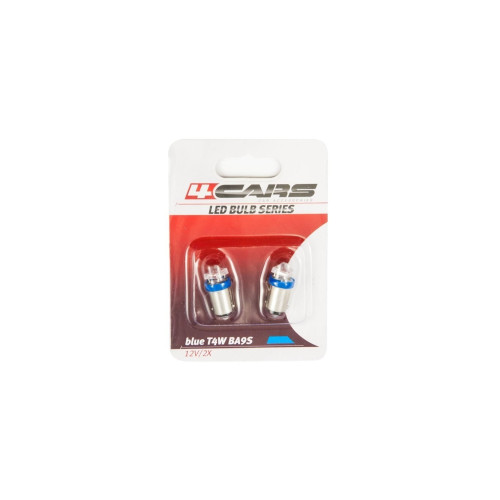 4CARS LED ŽIAROVKA 1LED 12V BA9S MODRÁ
