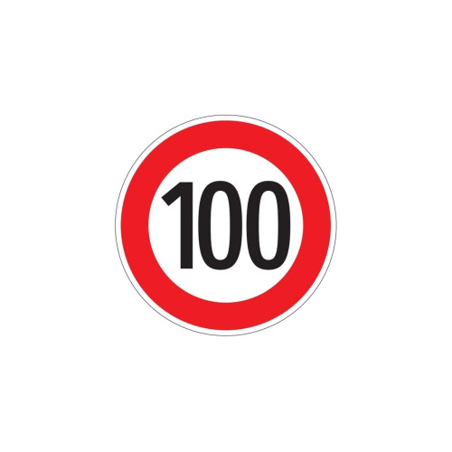 4CARS Samolepiaca značka rýchlosti 100 s priemerom 200mm 2. trieda 4CARS Samolepiaca značka rýchlosti 100 s priemerom 200mm 2. trieda