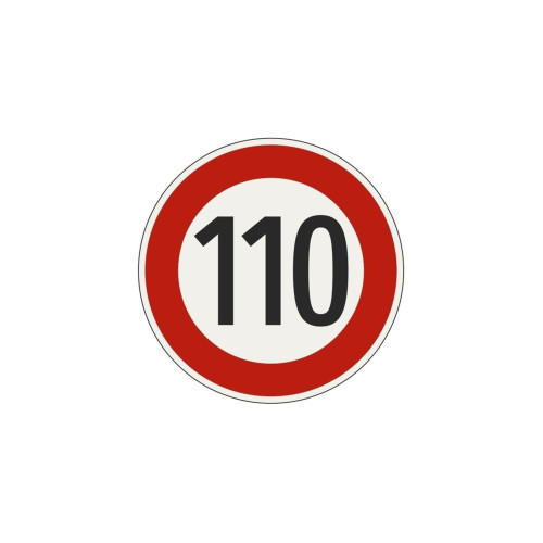 4CARS Samolepiaca značka rýchlosti 110 s priemerom 150mm 2. trieda