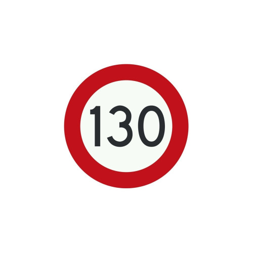 4CARS Samolepiaca značka rýchlosti 130 s priemerom 200mm 2. trieda