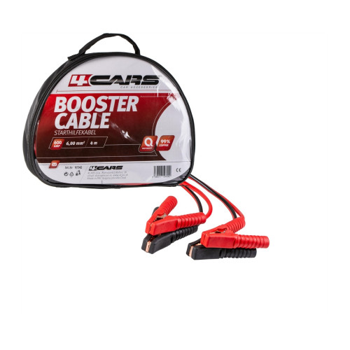 4CARS Štartovací kábel - izolované kliešte 600AMP, 6.0MM², 4M