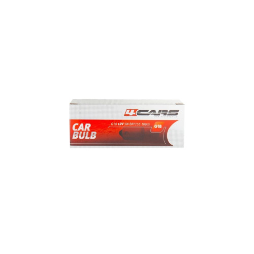 4CARS ŽIAROVKA G18 12V 5W (10 kusov v balení) 4CARS ŽIAROVKA G18 12V 5W (10 kusov v balení)