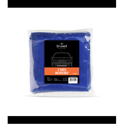 Deturner 2 Side Microfiber - 3 ks 380gsm mikrovláknové utierky (40 x 40cm)