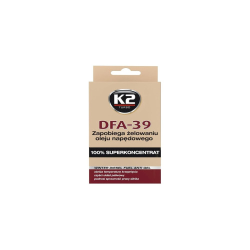 K2 DFA-39 DIESEL 50 ml - prípravok proti zamŕzaniu palivovej sústavy K2 DFA-39 DIESEL 50 ml - prípravok proti zamŕzaniu palivovej sústavy